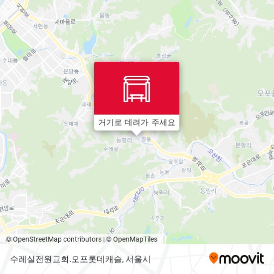 수레실전원교회.오포롯데캐슬 지도