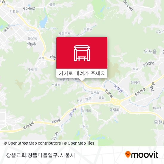 창뜰교회.창뜰마을입구 지도