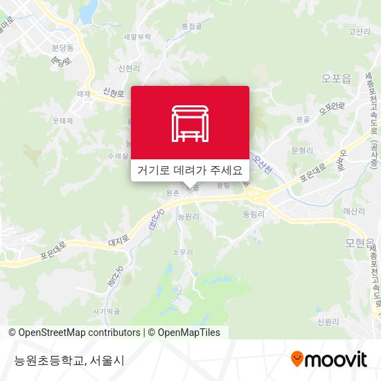 능원초등학교 지도
