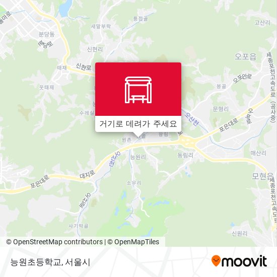 능원초등학교 지도