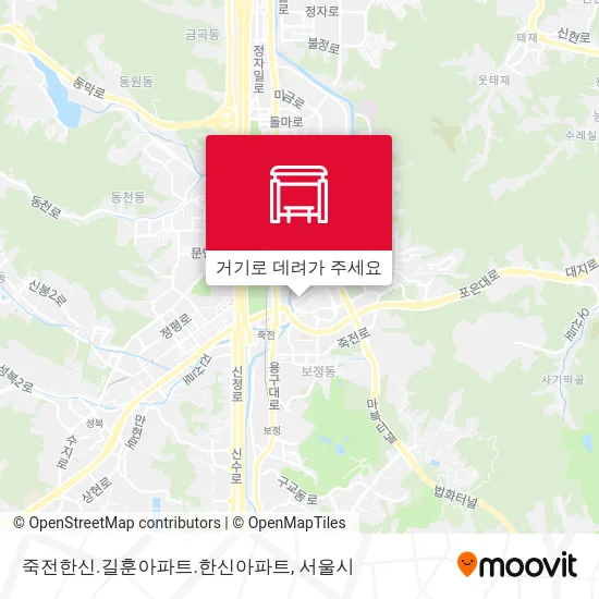 죽전한신.길훈아파트.한신아파트 지도