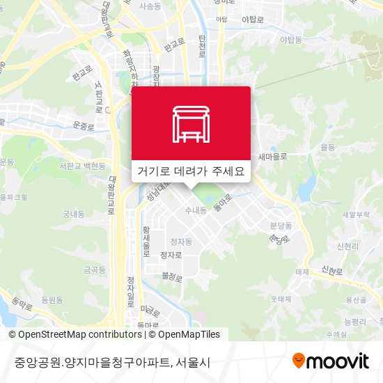 중앙공원.양지마을청구아파트 지도
