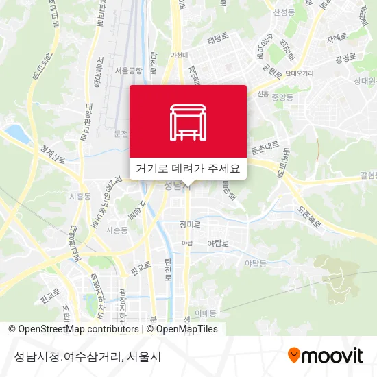 성남시청.여수삼거리 지도