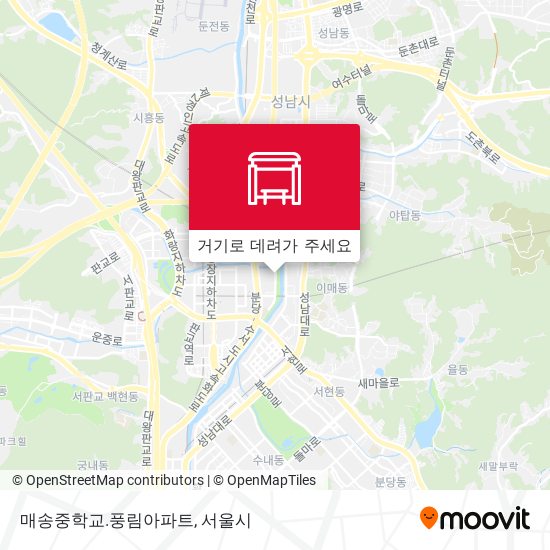 매송중학교.풍림아파트 지도
