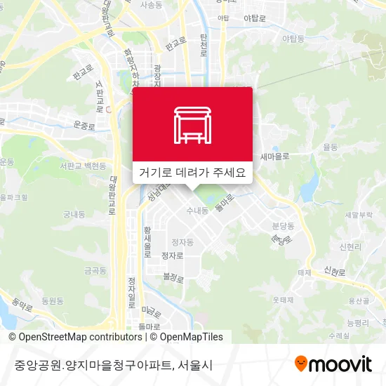 중앙공원.양지마을청구아파트 지도