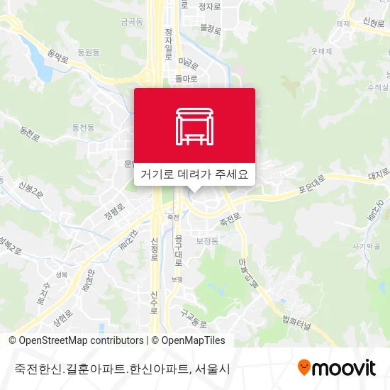 죽전한신.길훈아파트.한신아파트 지도