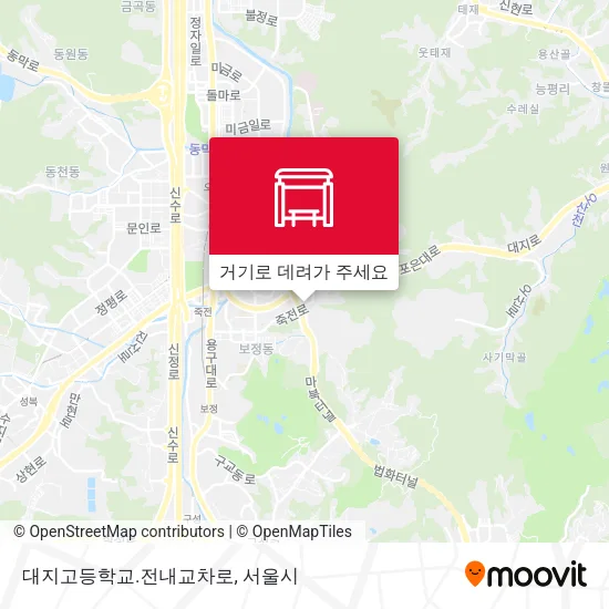 대지고등학교.전내교차로 지도