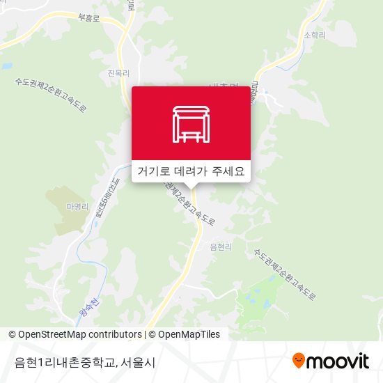 음현1리내촌중학교 지도