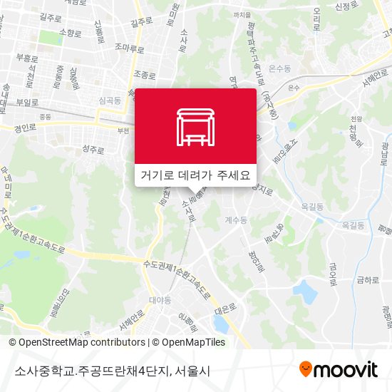 소사중학교.주공뜨란채4단지 지도
