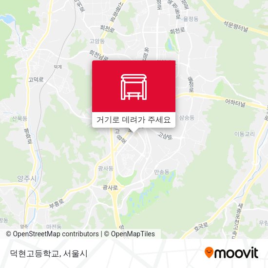 덕현고등학교 지도