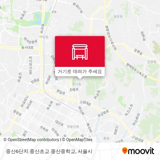 중산6단지.중산초교.중산중학교 지도