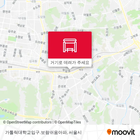 가톨릭대학교입구.보람쉬움아파 지도