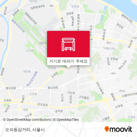 오쇠동삼거리 지도