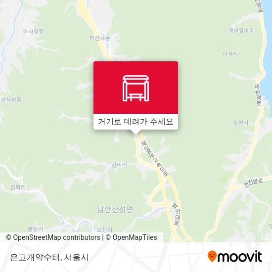 은고개약수터 지도