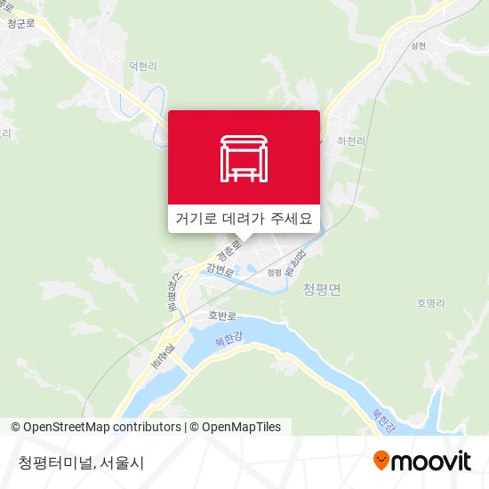 청평터미널 지도