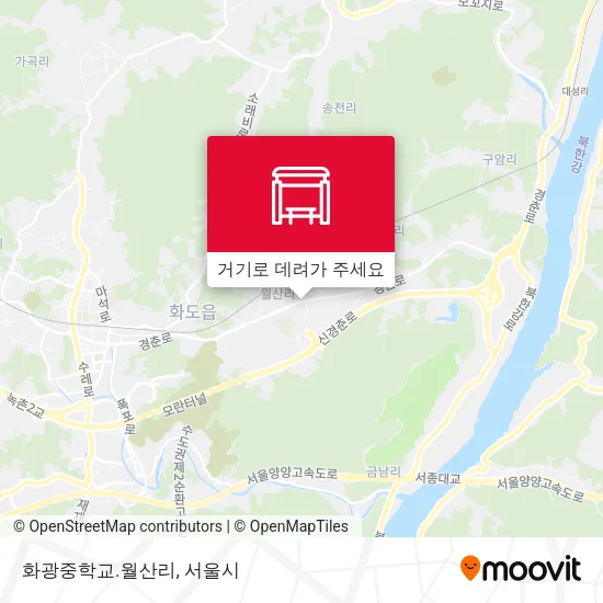 화광중학교.월산리 지도