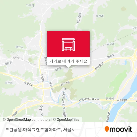 모란공원.마석그랜드힐아파트 지도