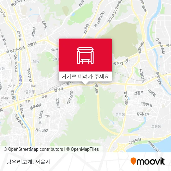망우리고개 지도