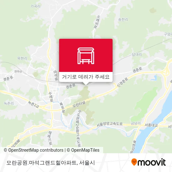 모란공원.마석그랜드힐아파트 지도