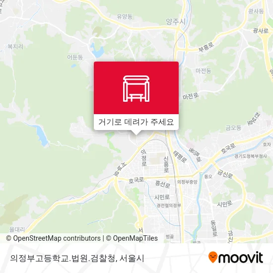 의정부고등학교.법원.검찰청 지도