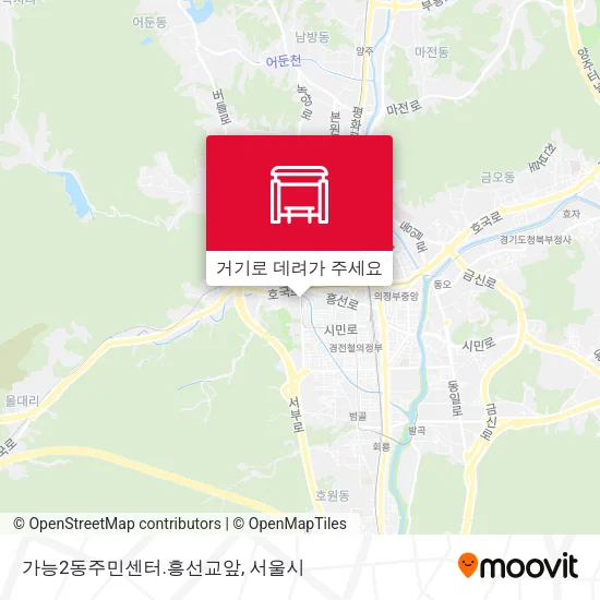 가능2동주민센터.흥선교앞 지도