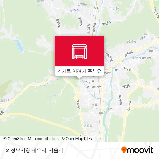 의정부시청.세무서 지도