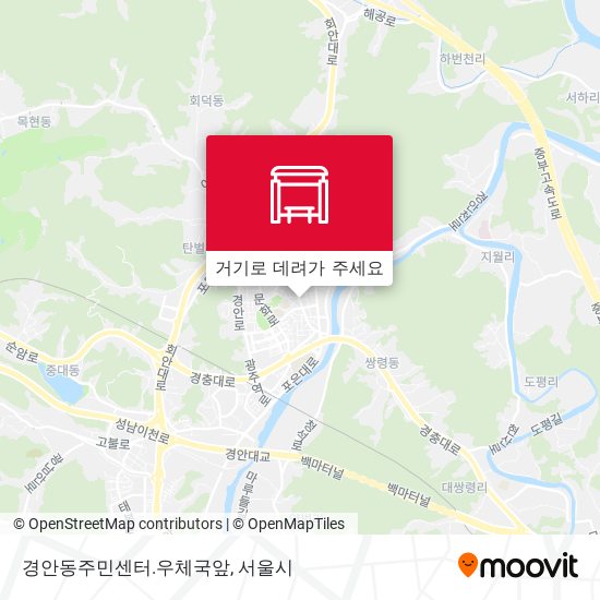 경안동주민센터.우체국앞 지도