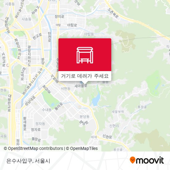 은수사입구 지도