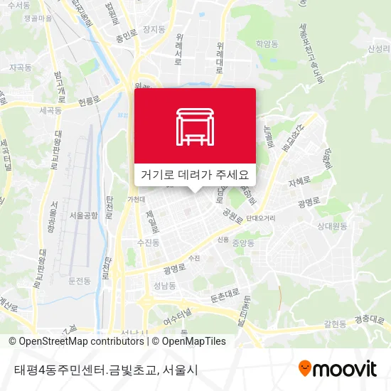 태평4동주민센터.금빛초교 지도