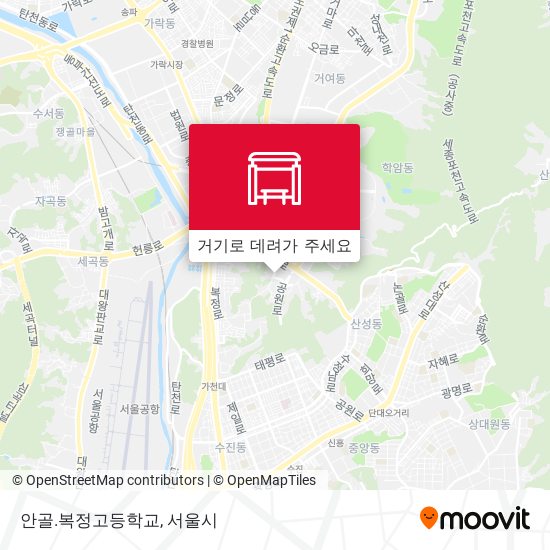 안골.복정고등학교 지도