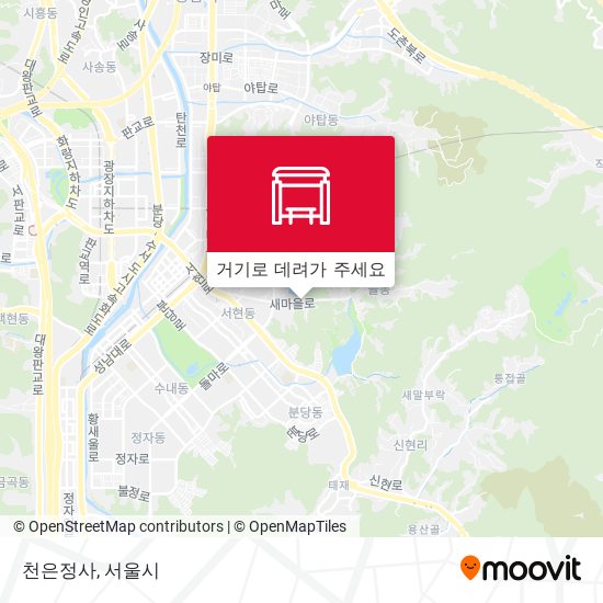 천은정사 지도