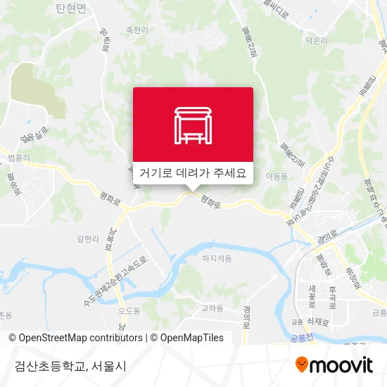 검산초등학교 지도
