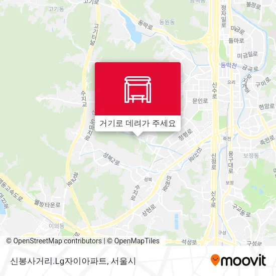 신봉사거리.Lg자이아파트 지도