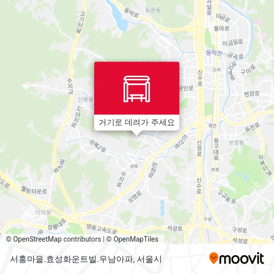 서홍마을.효성화운트빌.우남아파 지도
