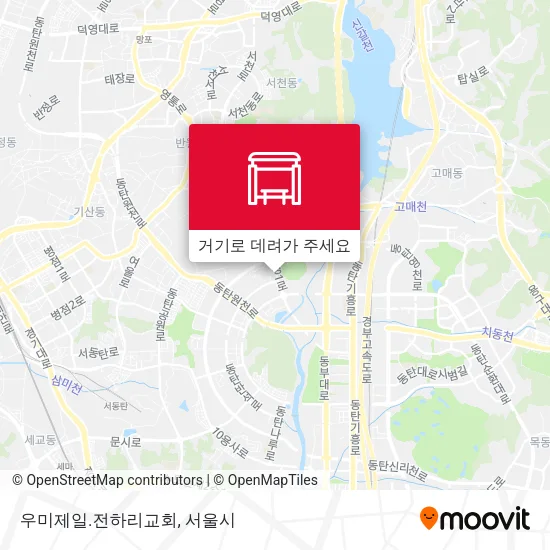 우미제일.전하리교회 지도
