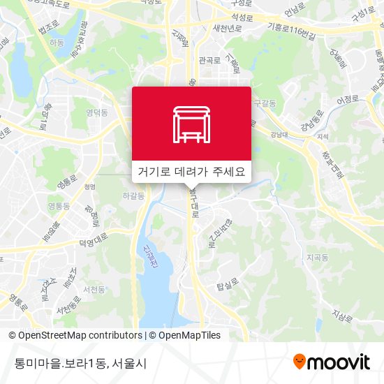 통미마을.보라1동 지도