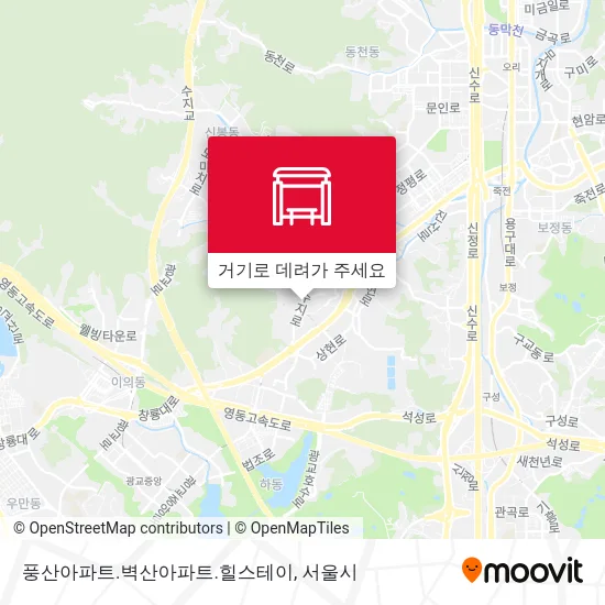 풍산아파트.벽산아파트.힐스테이 지도