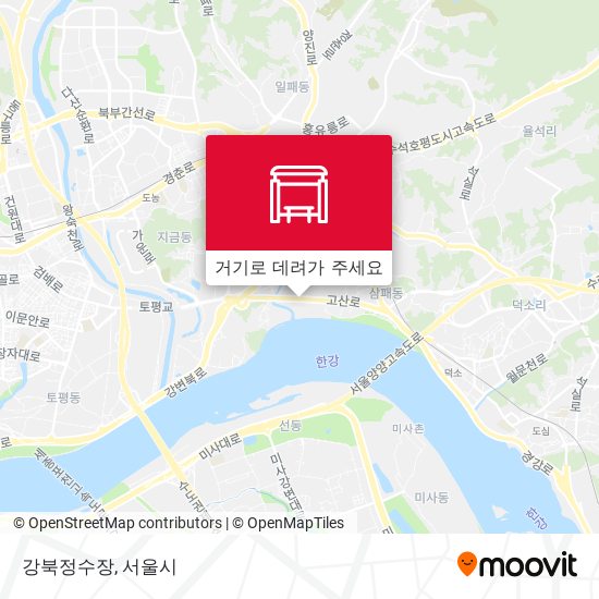 강북정수장 지도