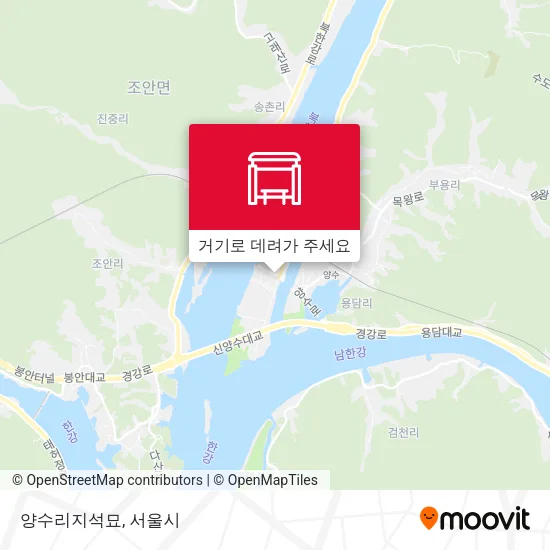 양수리지석묘 지도