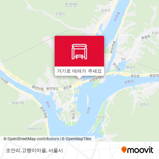 조안리.고랭이마을 지도