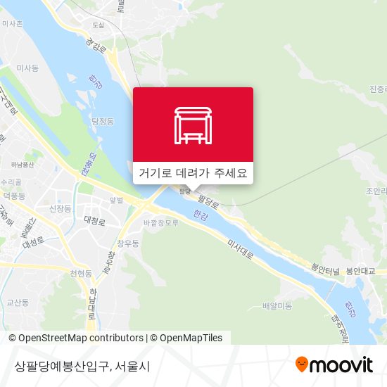 상팔당예봉산입구 지도