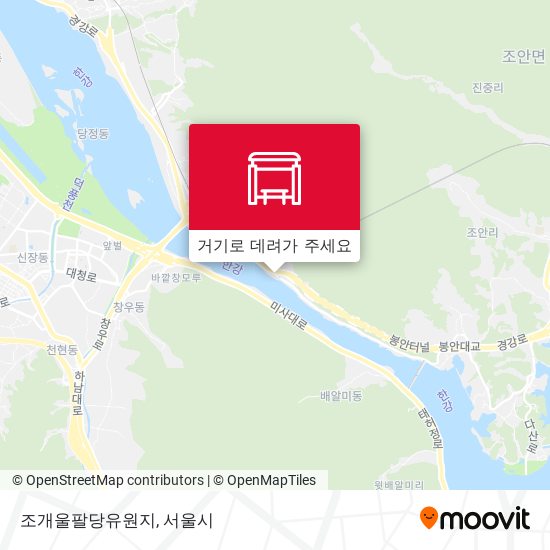 조개울팔당유원지 지도