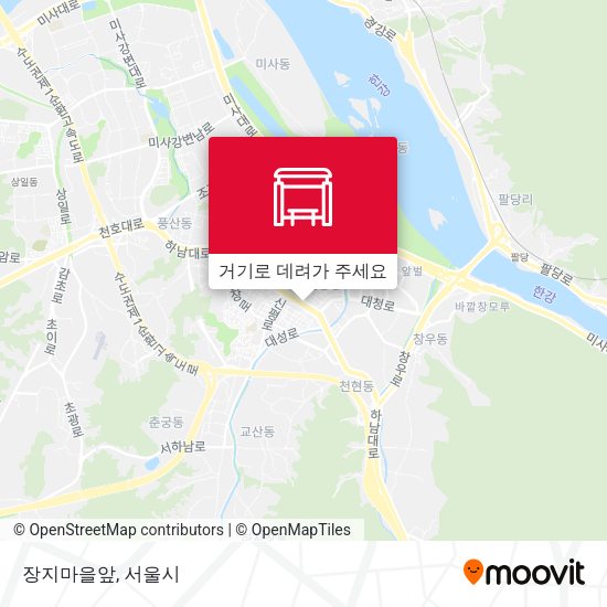 장지마을앞 지도