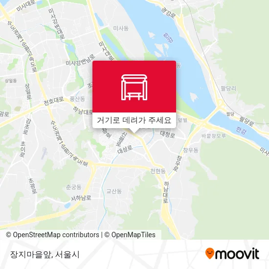 장지마을앞 지도