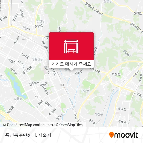 풍산동주민센터 지도