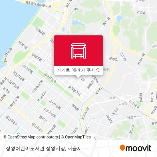 정왕어린이도서관.정왕시장 지도