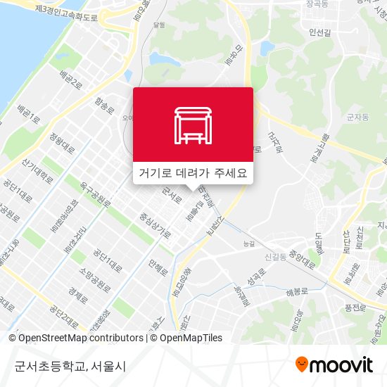 군서초등학교 지도