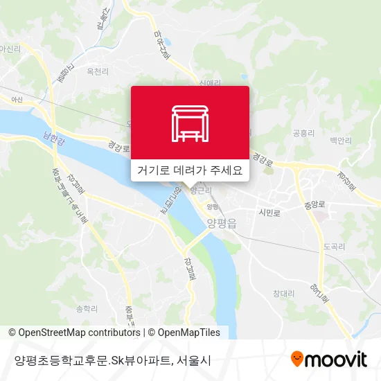 양평초등학교후문.Sk뷰아파트 지도
