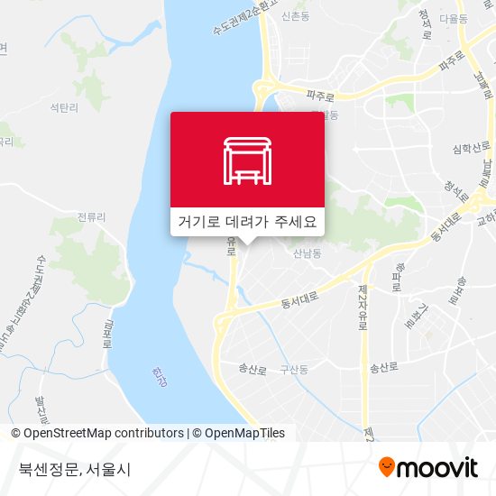 북센정문 지도