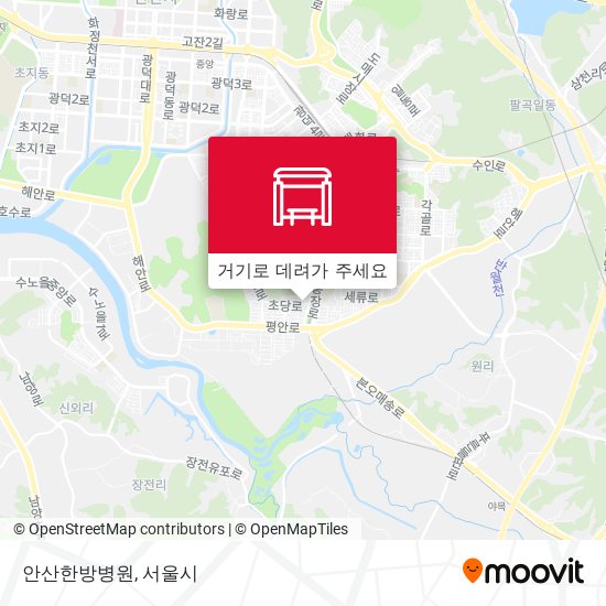 안산한방병원 지도